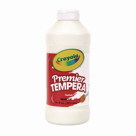 Crayola Premier Tempera Paint, White, 16 oz Bottle 54-1216-053